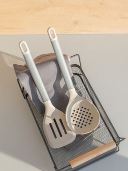 Набор кухонных принадлежностей из 2 шт. бежевый силикон, нейлон, ПП