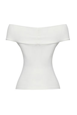 K?rm?z? Carmen Yaka Dugum Detayl? Fitted/Vucuda Oturan Orme Bluz TWOSS25BZ00369 - Trendyolmilla фото 10