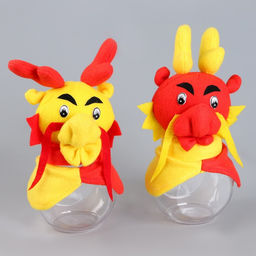 Цена за 4 шт. Конфетница «Дракон», 22 см, цвета МИКС