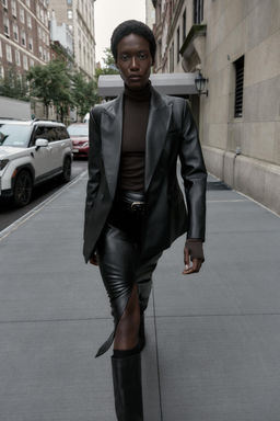 FAUX LEATHER DOUBLE-BREASTED BLAZER - Zara фото 4