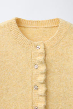 RUFFLE KNIT CARDIGAN WITH WOOL - Zara фото 3