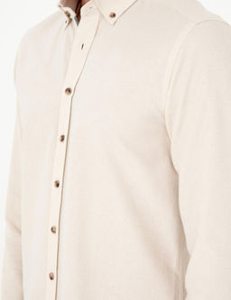 Рубашка Pierre Cardin Slim Fit бежевый длинный рукав