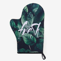 Варежка-прихватка Доляна Грин фрэш 24х32см,габардин, 35% х/л, 65% п/э, ватин 250г/м2  фото 2