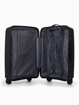 Чемодан на колесах 24", кодовый замок, 40×24×65 см, чёрный