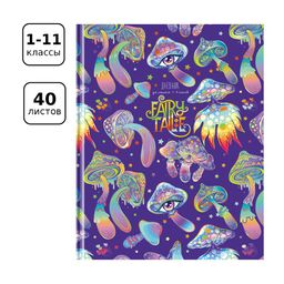 Дневник тв. об., 1-11 кл. "Сказочный" (Д5т40_лм_тгф 11480, BG) матовая ламинация, тиснение голографической фольгой