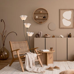 Торшер напольный BayerLux «Пион», 3×15 Вт, E27, черный