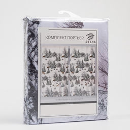 Шторы Этель Snow forest, 145?260 см, 2 шт., 140 г/м?