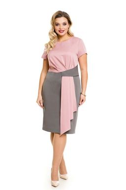 Платье 1096 серо-розовый - Novita фото 2
