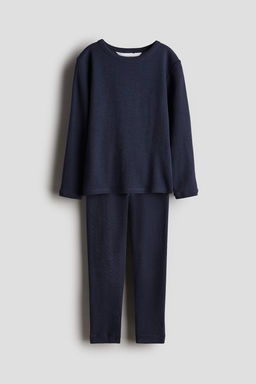 Conjunto interior de 2 piezas en punto de lana