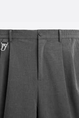 WIDE-FIT PLEATED TROUSERS - Zara фото 8