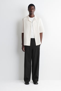 CAMISA DE ALGOD?N SLIM FIT CON CUELLO ABIERTO - H&m фото 7