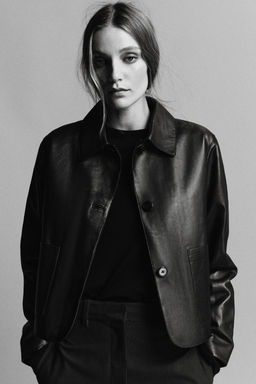 MINIMAL LEATHER JACKET ZW COLLECTION LIMITED EDITION - Zara фото 2