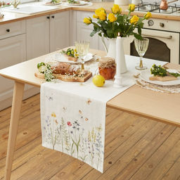 Дорожка на стол Этель Wild flowers, 40?149 см, 100% хлопок, репс 220 г/м?