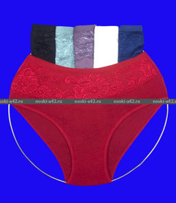 Цена за 12 шт. Трусы женские высокая посадка Yi Xin Da большие размеры арт. 323 (85686) 4 XL(48-50) + 5 XL(50-52) + 6 XL(52-54)
