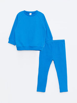 Bisiklet Yaka Uzun Kollu Basic Erkek Bebek Sweasthirt ve E?ofman Alt 2li Tak?m