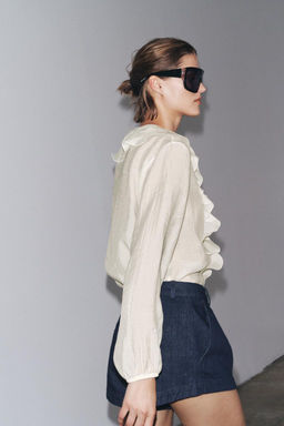 ZW COLLECTION RUFFLED SHIRT - Zara фото 11