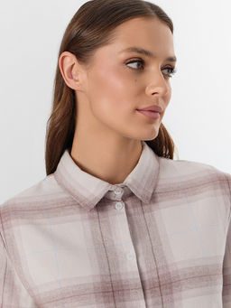 Комплект женский домашний серый в клетку - Mark formelle фото 5