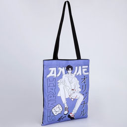 Сумка-шопер без застёжки, цвет сиреневый/чёрный - Nazamok фото 5