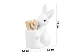Вазочка п/зубочистки 6,5*4,5*10 см "Зайчик" + зубочистки