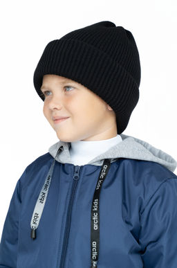 Шапка вязаная черная