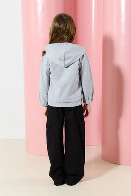 Gri Melanj Unisex Kapusonlu Pamuklu Fermuarl? Orme H?rka TKDAW25HI00001 - Trendyolmilla фото 4