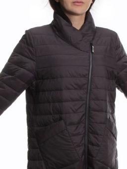 K-635 DK.GRAY Куртка демисезонная стеганая женская (70 гр. холлофайбер) - Fashion фото 2