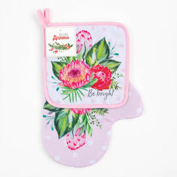 Набор кухонный Be bright варежка-прихватка 20х28см, прихватка 17х17см - Доляна фото 6