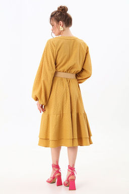 Платье NIKVA н974-1 горчица  фото 6