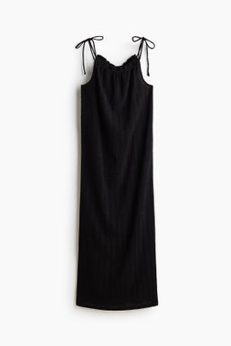 Vestido efecto arrugado con tirantes de lazo - H&m фото 7