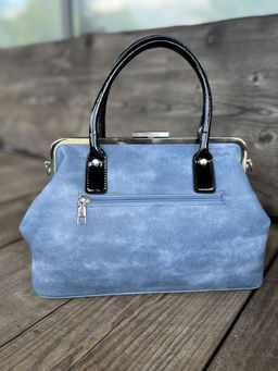 Женская сумка из эко кожи с ручками 0024 Голубой - Cidirro фото 5