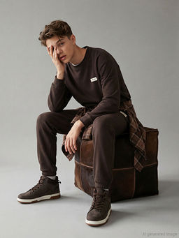 Bisiklet Yaka Erkek ?ocuk Sweatshirt