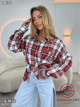 Рубашка женская в клетку - Bruno фото 10