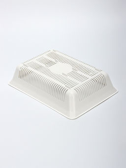 Туалет глубокий с сеткой 36×25×9 см, белый/серый