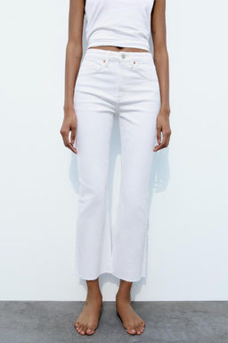 TRF CROPPED FLARE HIGH-WAIST JEANS - Zara фото 7