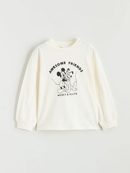 Mickey Mouse ve Pluto Bask?l? Erkek Bebek Ti??rt