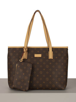 LАСCOMA сумка А567-фигурки-кофе-рыжий эко кожа-канва