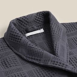 Халат вафельный женский SL HOME: Chess «Гри Сандре», размер L, хлопок 100%, тёмно-серый