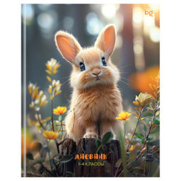 Дневник ЛАЙТ, интегр.об., 1-4 кл. "Кролик" (Д5и48_лм 64744, BG) матовая ламинация