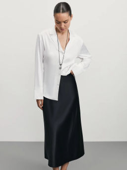 Атласная юбка миди / Zarina  фото 2