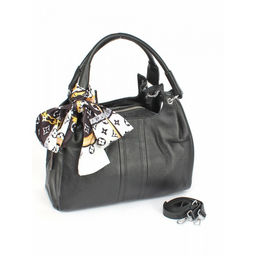 Сумка женская натуральная кожа GU 2033-3719, 3отд, плечевой ремень, черный 263135 - Adelia фото 2