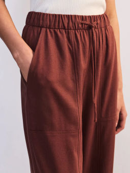 Льняные брюки с эластичным поясом ZR2605012106-21 / Zarina