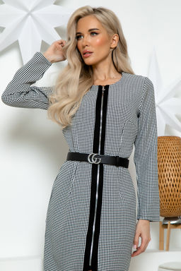 Платье Open Style 6721 серо-черный