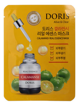 Doris Calamansi Real Essence Mask
 - Тканевая маска для лица с экстрактом каламанси
, 25 мл