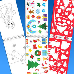 Новогодний альбом с трафаретами и наклейками Дедушка Мороз, 72 стр. - Буква-ленд фото 10