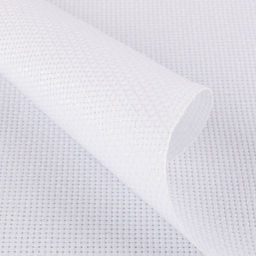 Канва K03L Gamma Aida №11 ФАСОВКА 95% хлопок, 5% терилен 150 x 100 см 2 см белый с перламутровым люрексом