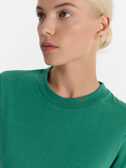 Платье Mark Formelle 152636 из хлопка зеленый  фото 4