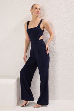 TRENDYOLMILLA Lacivert Genis Paca S?rt Detayl? Uzun Dokuma Tulum TWOSS25TU00019 фото 5