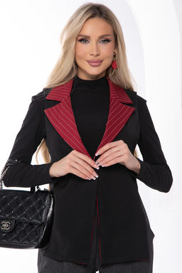 Жилет Эффектное появление (блэк/бордо) Б8196 - Lt collection фото 4