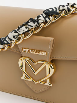 Женская сумка с ручками LOVE MOSCHINO LOVE SCARF Артикул 4192258, серовато-бежевый  фото 2