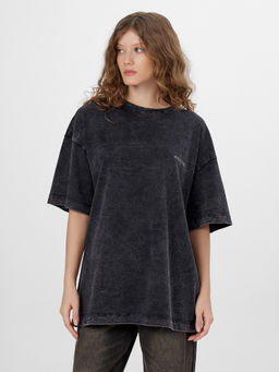 Футболка женская серая с принтом и надписью reflection - Mark formelle фото 2